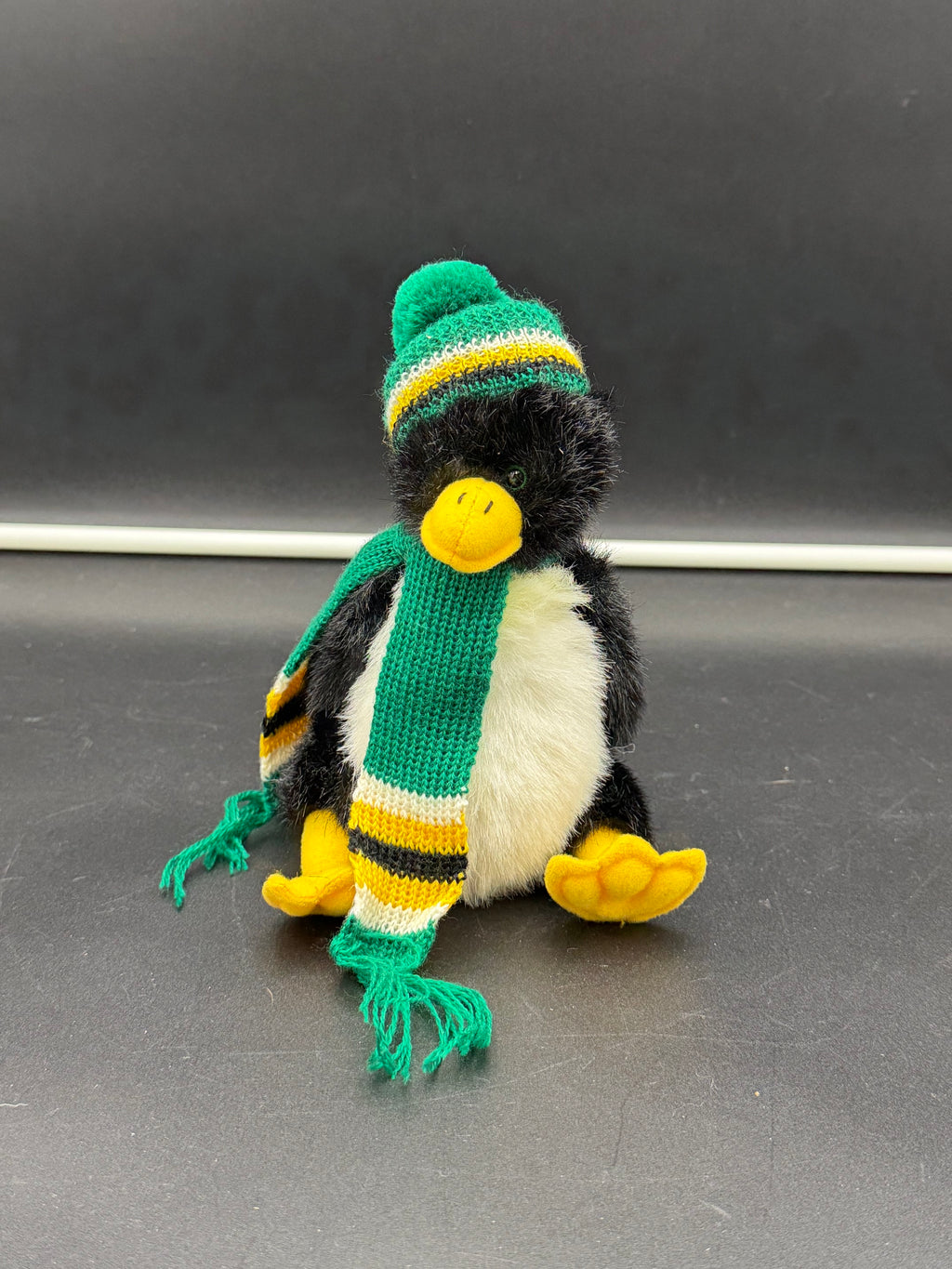 Vintage 1993 Ty Attic Treasures Waddlesworth the Penguin Plush Jointed Winter Stuffed Animal 9"