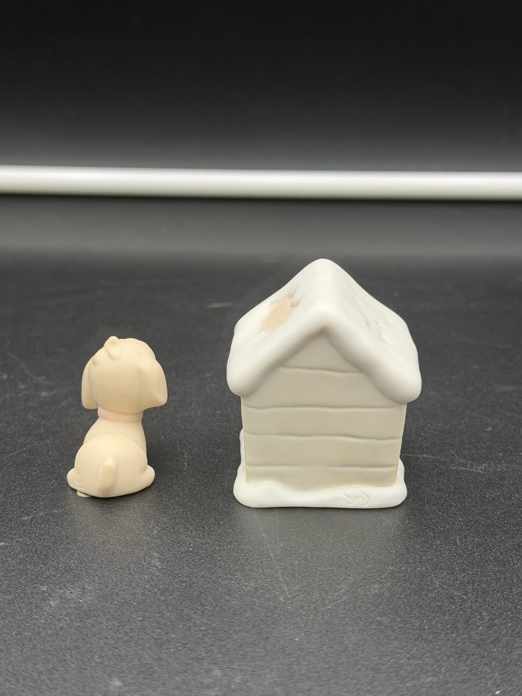 Vintage 1994 Precious Moments Sugar Town Sugar and Her Doghouse 2-Piece Figurine Set #533165