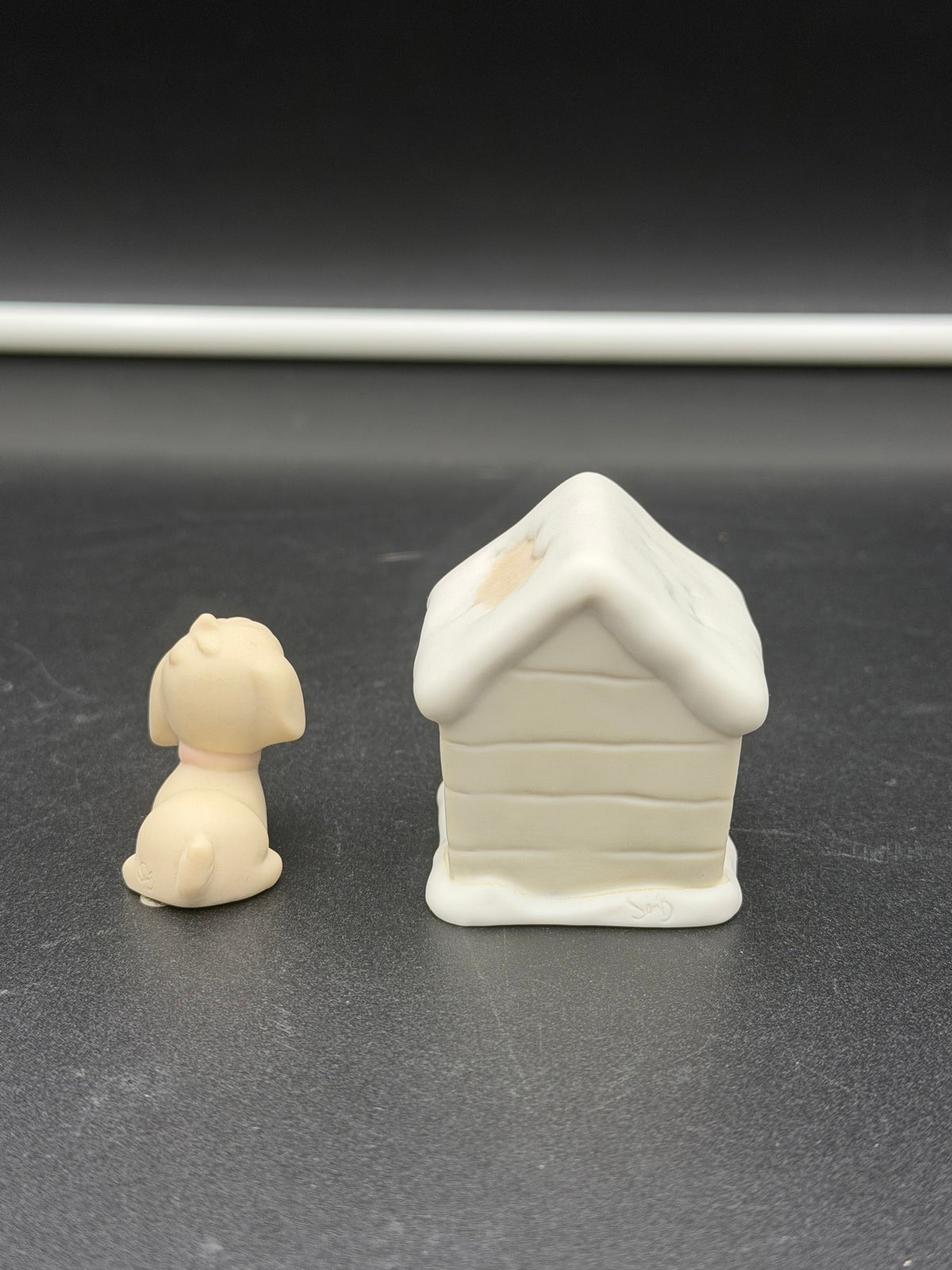 Vintage 1994 Precious Moments Sugar Town Sugar and Her Doghouse 2-Piece Figurine Set #533165