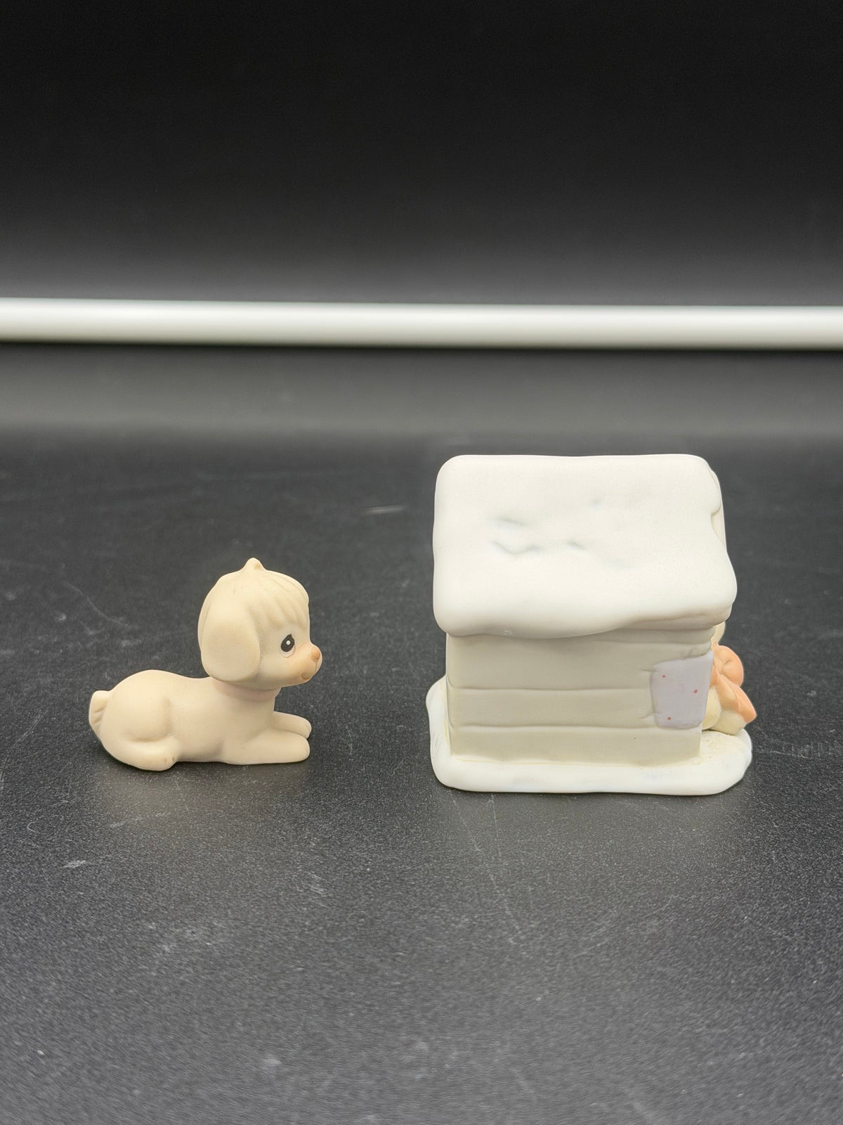 Vintage 1994 Precious Moments Sugar Town Sugar and Her Doghouse 2-Piece Figurine Set #533165