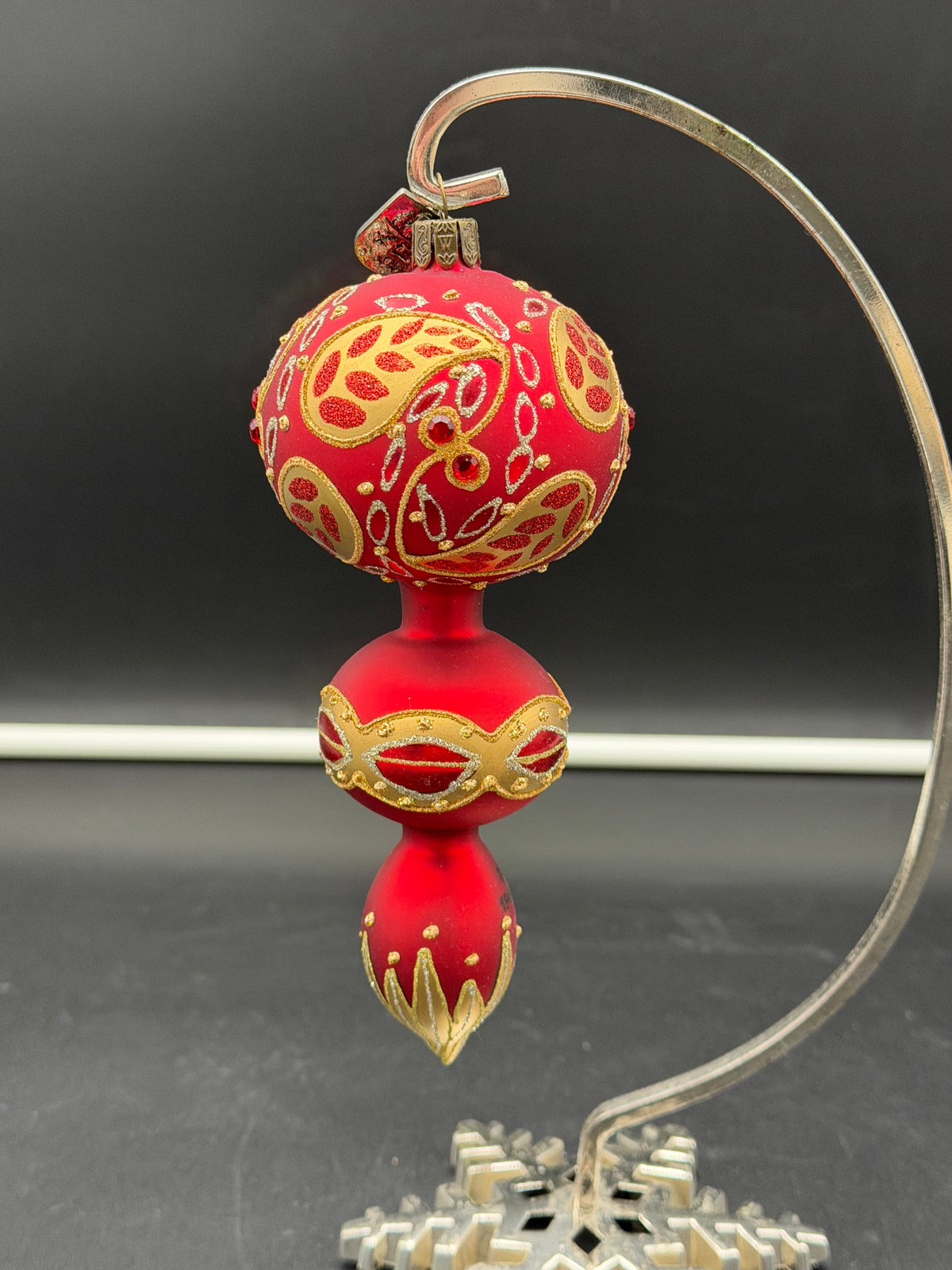 2010 Waterford Holiday Heirlooms Limited Edition Red Glass Finial Ornament