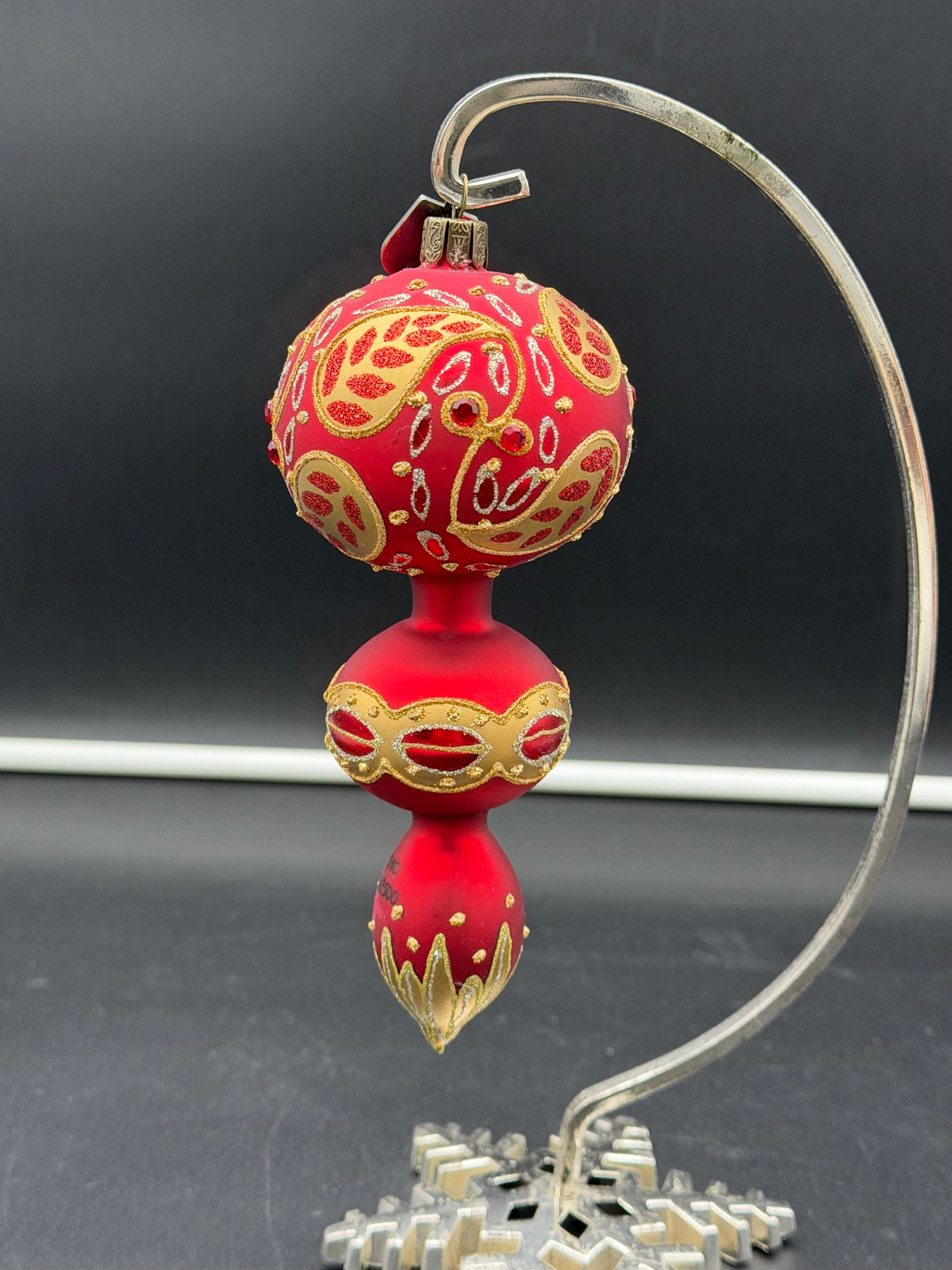 2010 Waterford Holiday Heirlooms Limited Edition Red Glass Finial Ornament