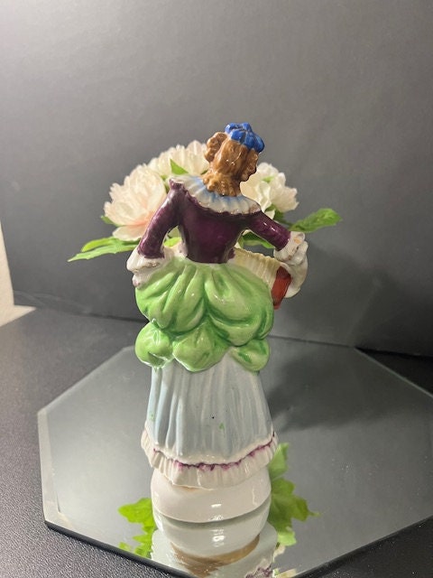 1940s Woman Playing An Accordian Figurine
