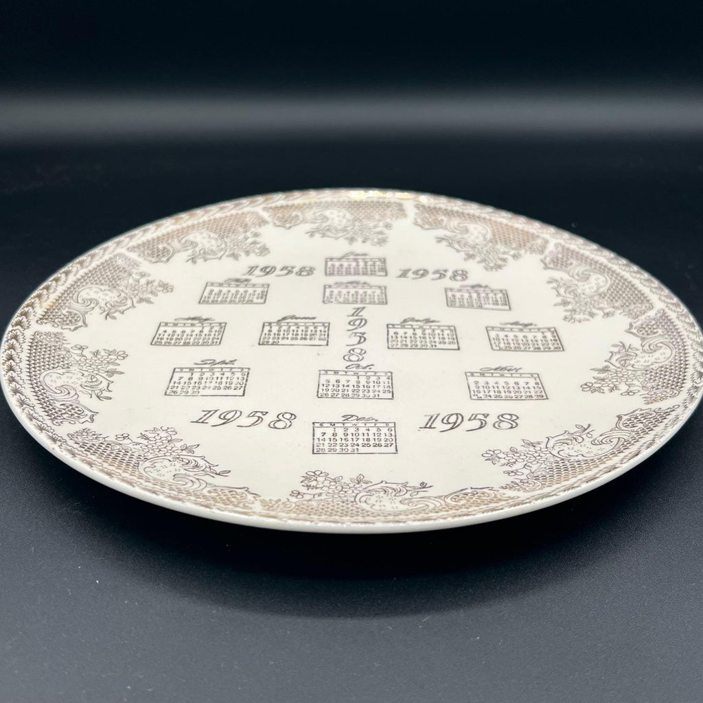 1958 Calendar Plate