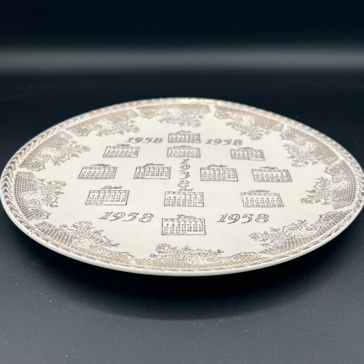1958 Calendar Plate