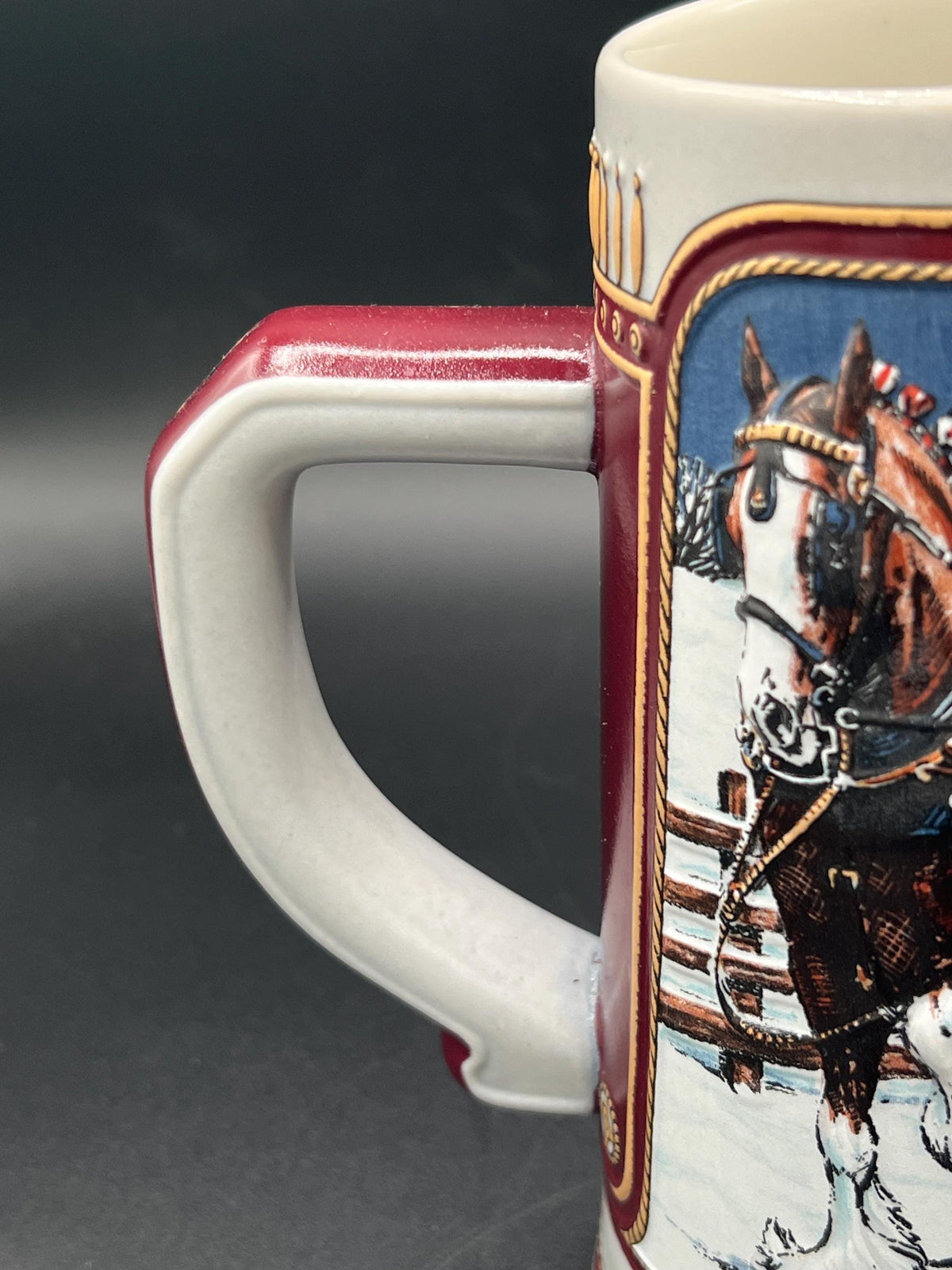 1989 Budweiser "The Hitch on a Winter's Evening" Holiday Stein