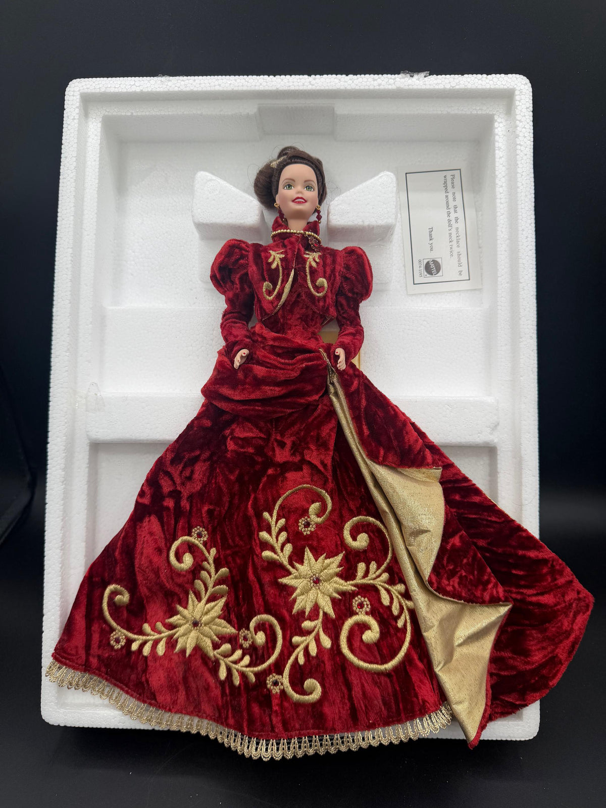 1997 Holiday Ball Porcelain Barbie Doll From Mattel